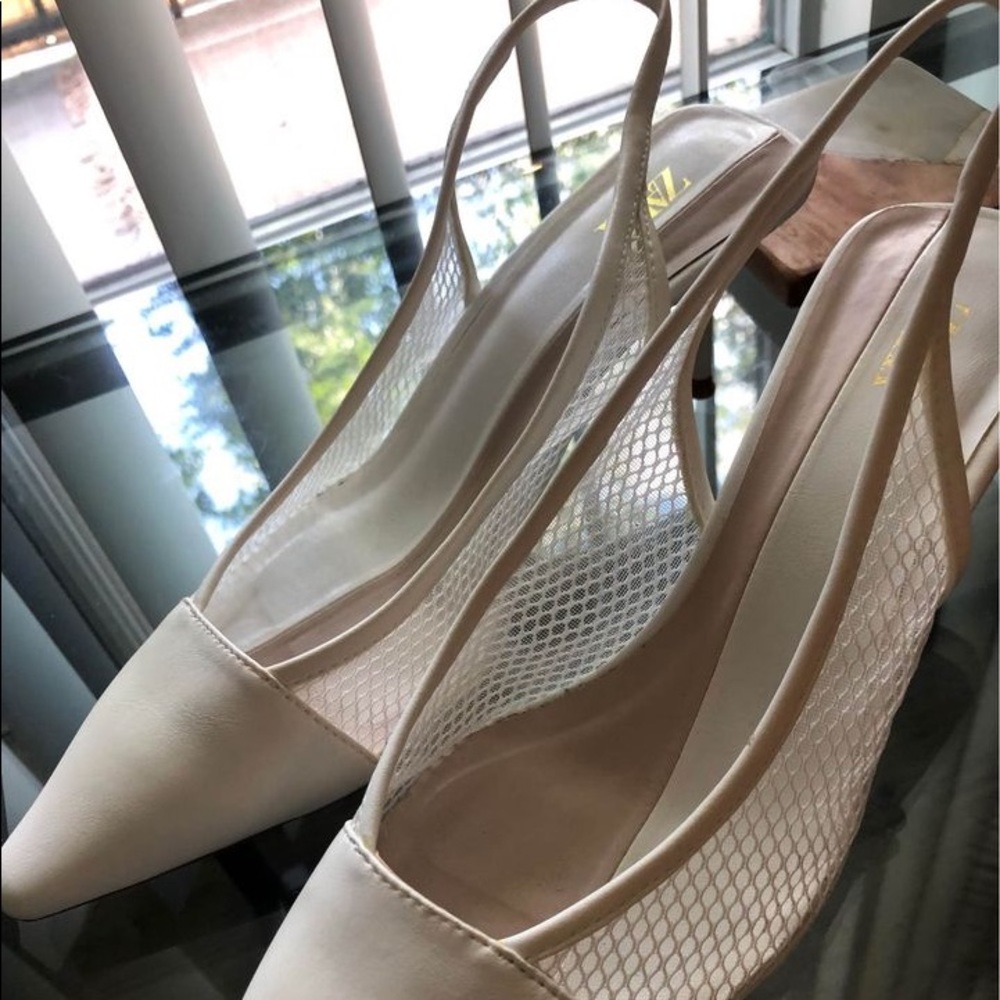 White Zara Pointed Heels